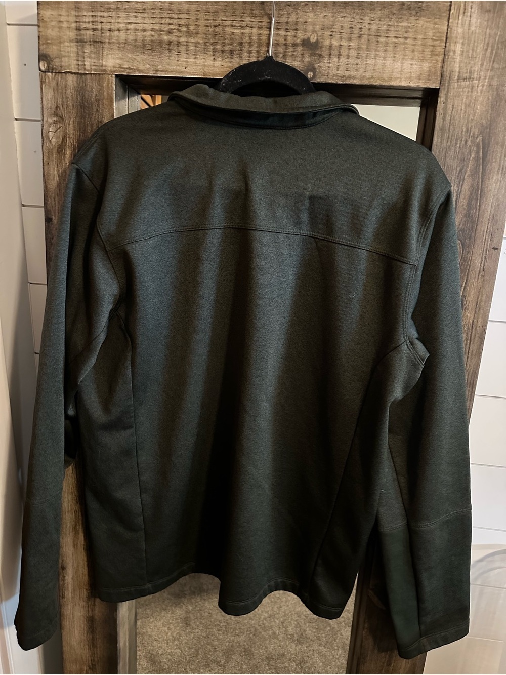 The North Face Mens L Green 1/4 Zip Fleece Pullover Chest Zip Pocket Gorpcore - Picture 2 of 4